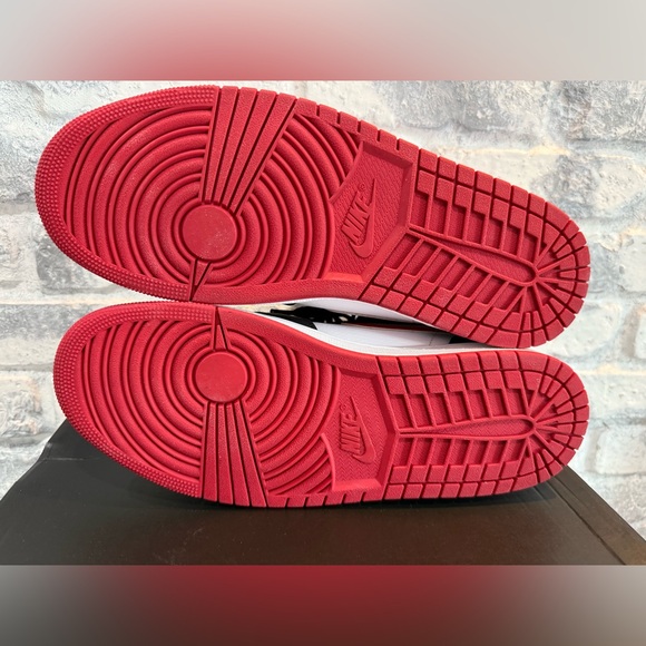 Nike Air Jordan 1 Mid Black Gym Red Size 10.5 - Picture 5 of 11